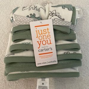 Carter’s just one you. 6 piece washcloth set Green
